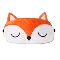 Soft plush cartoon fox sleep mask for light blocking during travel or noon nap - Orange Fox