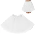 Adult white tulle tutu skirt for ballet performance and Halloween party costumes - Bottoms / 40cm 3-Layer / White