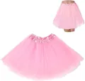 Adult multi-layered pink tulle tutu skirt for performance and Halloween costumes - Bottoms / 40cm 3-Layer / Pink
