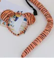 Detailed view of tiger ears headband and matching plush tail costume set for parties - Tiger 2-Piece Set