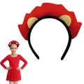 Serre-tête oreilles de lion rouge pour costume de cosplay Halloween enfant - Serre-tête Rouge et Blanc