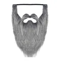 Realistic grey fake beard with elastic strap for Halloween and Christmas cosplay party - False Beard / Dark Gray