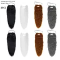 8-piece set of colorful long fake beards for Halloween and party cosplay - Multicolor Fake Beard Set / 8-piece Set