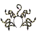 Medusa Schlangen Kopfband Kostümzubehör mit gold-schwarzen Schlangen für Halloween - L / Gold Gemustert