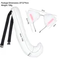 White plush animal ears and tail set with detailed size measurements and weights. - Two-Piece Set / White