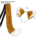 Faux fur fox ears headband and tail set in brown and white for cosplay costumes - Two-Piece Set / Brown