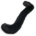 Black plush faux fur fox tail cosplay accessory with adjustable strap - Tail Only / Black