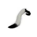 Black and white faux fur fox cat tail accessory with adjustable belt for cosplay costume - Tail / S / Black and White