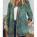 Damen Vintage-Strickjacke mit ethnischem Muster und langen Ärmeln im Mandala-Design - S / Oberteile / Lapislazuli Mandala