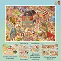 Detail view of Quemai city landscape sticker set including scene cards and die-cut stickers. - City Roaming