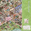 Set completo de pegatinas de escenas comunitarias DIY con hojas de PET y tarjetas fondo - Gran Comunidad