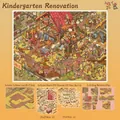 Detailed view of high-definition glossy scene sticker set with scenery card and elements. - Kindergarten Renovation