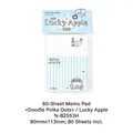 NOTE FOR 80-sheet cute cartoon memo pad doodle series in light blue Lucky Apple design - Lucky Apple (N-B2553H) / 80 Pieces/Pack