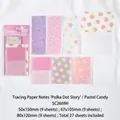 Pastel colored polka dot tracing paper notes set for scrapbook background decor - 27 Pieces/Pack / Candy Colors