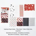 Retro polka dot vellum paper memo pads set for scrapbooking and creative journaling - 27 Pieces/Pack / Retro Polka Dots