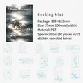 Autocollants transparents en PET sur le thème de la saison des pluies pour DIY, 30 pcs - Chercher la Brume / 30 Feuilles