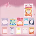 Cartoon snack bag PET sticker pack with 10 designs for DIY journaling and decoration - 10 Sheets Set / Snack Packs Theme (XS19755)