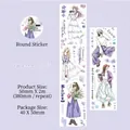 Hand-painted watercolor girl washi tape stickers for journaling and scrapbooking decor - Romantic Girl