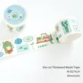 Cardlover botany die-cut washi tape with plant patterns for journaling, 30mm x 3m size - Die-cut Washi Tape (M-D2741H) / 30mmx3m / Island Tropical Plants