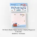 NOTE FOR 100-sheet memo pad with Fantasy World cartoon train doodle design - Fantasy World / Pack of 100