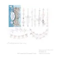 Elegant vintage butterfly and bead chain PET stickers for creative journaling - Butterfly Pendant Chain