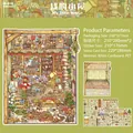 Detailed view of DIY miniature house stickers with dimensions and material info - My Little House