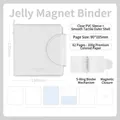 Planwith Jelly magnetic mini binder notebook with clear PVC cover and 62 colored pages - Jelly Magnetic Loose-Leaf Notebook / 62 Sheets / White