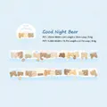 Schattige Good Night Bear PET masking tape met lichtblauwe illustraties voor scrapbooking - Slaap Lekker Beer / 25mmx2m