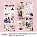 70-piece multi-material stationery set with stickers, cards, and acrylic pendant - Soft Mood (Pink)
