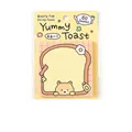 Cute NOTE FOR hamster toast sticky notes, 80x80mm square size with 60 sheets per pack - Hamster Toast / 60 Sheets / Yellow (Hamster Toast)