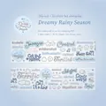 3D silver hot stamping PET decorative tape Dreamy Rainy Season stickers for journaling - Dreamy Rainy Season