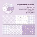 Lavender floral washi tape variant from Flora-gather series for scrapbooking DIY - 1 Roll / Purple Dream