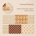 Flora-Gather series caramel pastoral washi tape for DIY journaling 5cm x 2m roll - 1 Roll / Caramel Pastoral