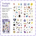 Twilight Realm PET Sticker Set für Journaling mit 4 Bögen süßen Fantasiemustern - Dämmerungsreich