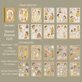 Vintage French girl style die-cut sticker pack with washi and PET material 20 sheets - Sweet Dream Girl / 20 Sheets