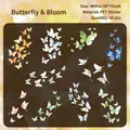 Vintage style watercolor butterfly sticker set with twenty PET self-adhesive scrapbooking decals - Butterfly Dreams / 20 Pcs