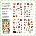 4er Set Winter-PET-Aufkleber Warmth Cuddles für Scrapbooking und Journaling-Zubehör - Warme Umarmungen
