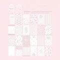 Floral scrapbooking paper set with tracing and lightweight paper textures - 50 Sheets / Off-season Roses
