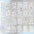 Korean ballet style PET sticker book with 20 sheets for scrapbooking and decoration - Pack of 20 / Neon Shimmer