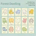 Washi-Sticker-Set mit 15 Stuhldesigns für Tagebuch und Scrapbooking, 5x7 cm - Waldruhe (30 Blatt)