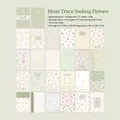 Floral scrapbooking paper pack including 50 sheets of lightweight and tracing paper material - 50 Sheets / Mossy Flower Search