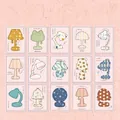 Set mit 30 beschreibbaren Aufklebern im Vintage-Lampen-Design für Scrapbooking-Dekor - Nachtglühen (30 Blatt)