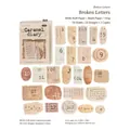 Vintage kraft paper stickers for journaling and DIY scrapbooking decoration 50pcs set - 50 Pcs/Pack / Black and White Fragments (Fragmented Shadow)