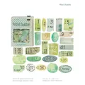 Mint Bubble green vintage calendar washi stickers set for journaling decoration 50pcs - 50 Pcs/Pack / Gray Shadow Narrative (Fragmented Shadow)