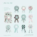 Mint Sea Salt lintbloem-serie papieren stickers voor DIY journaling en scrapbooking hobby - Set van 10 vellen / Munt Zeezout