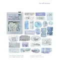 Sea salt monsoon theme paper stickers with blue tones for scrapbooking decoration - 50 Pcs/Pack / Silent Blue Fragments (Fragmented Shadow)