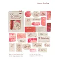 Crimson Love Song series sticker pack with 50 vintage washi paper stickers - 50 Pcs/Pack / Beige Broken Light (Fragmented Shadow)