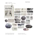 Σετ vintage αυτοκόλλητα Grey Dream από λευκό χαρτί κραφτ και ιαπωνικό χαρτί για ημερολόγιο - Υπολειπόμενη Ροζ Σκιά (Fragmented Shadow)