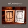 Lace window design wooden rubber stamp for journaling and DIY card making - Lace Window Side
