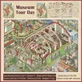 Museum themed micro-landscape sticker set with 400+ elements and PET material - 3.0 Museum Roaming Adventure